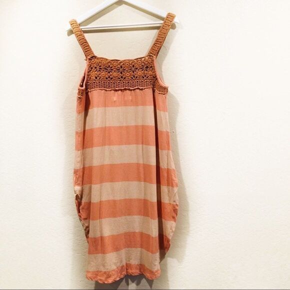 FREE PEOPLE Boho Luca Crochet Stripe Tunic S dress - Picture 5 of 8